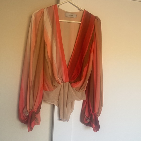 Iorane Tropical Chiffon Bodysuit in Rainbow - Picture 2 of 4